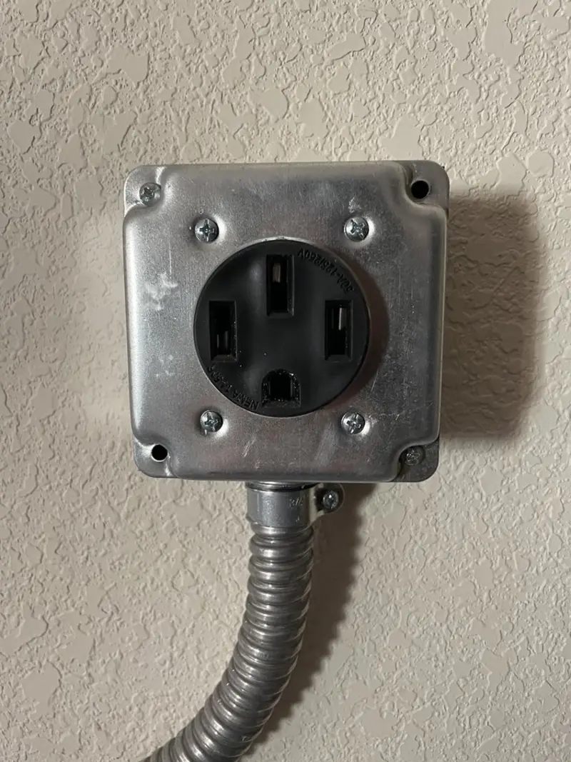 NEMA 14-50 outlet installed for Electrical Panel Upgrade in Roseville